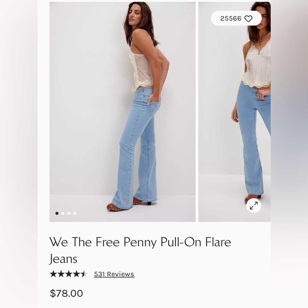 FREE PEOPLE We the Free Penny Pull-on Flare Jeans